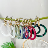 Acrylic Circle Drop Earrings