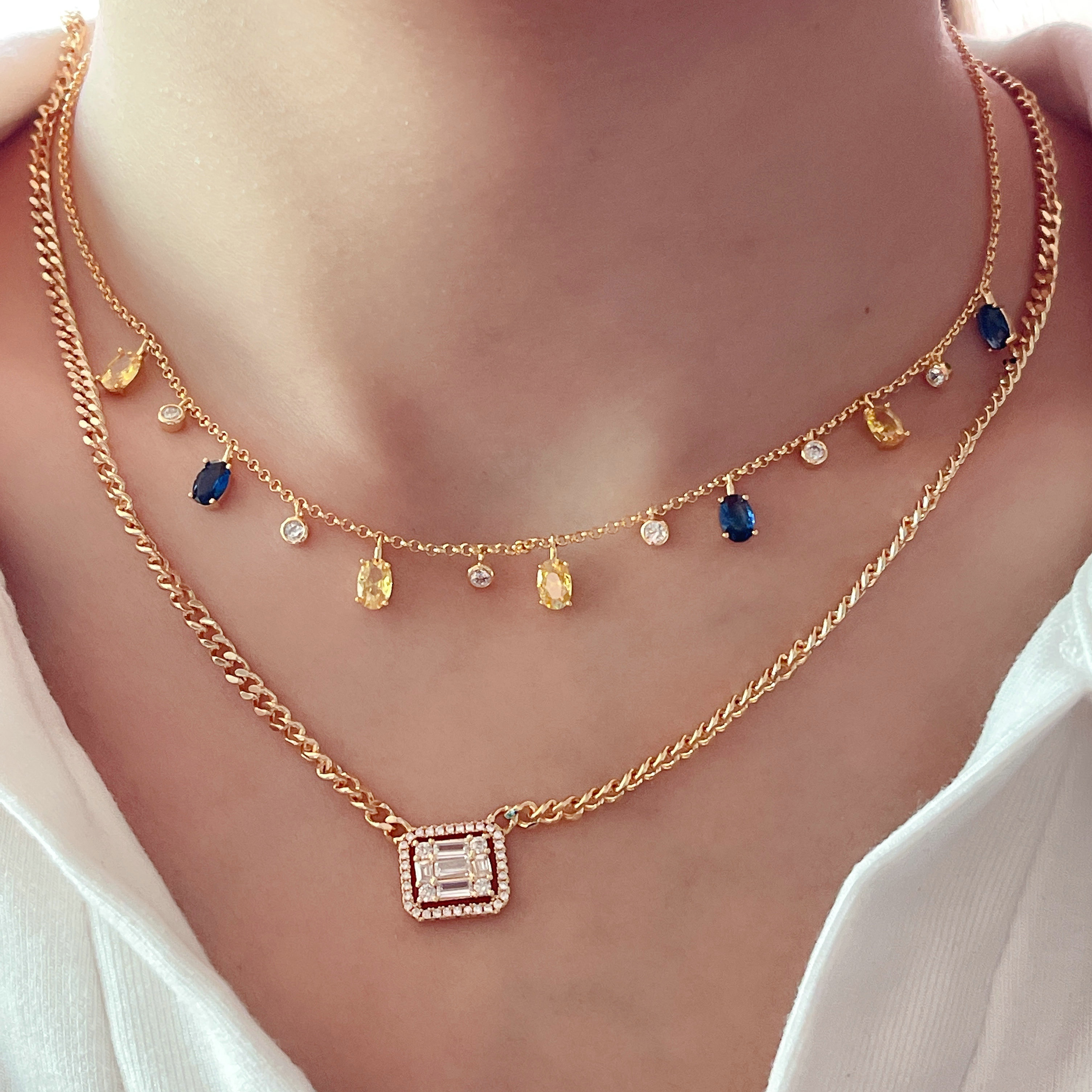 Yellow Charm Necklace