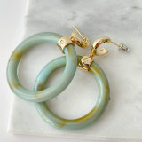 Acrylic Circle Drop Earrings