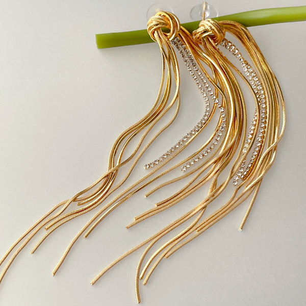 Long Chain Tassel Rarrings