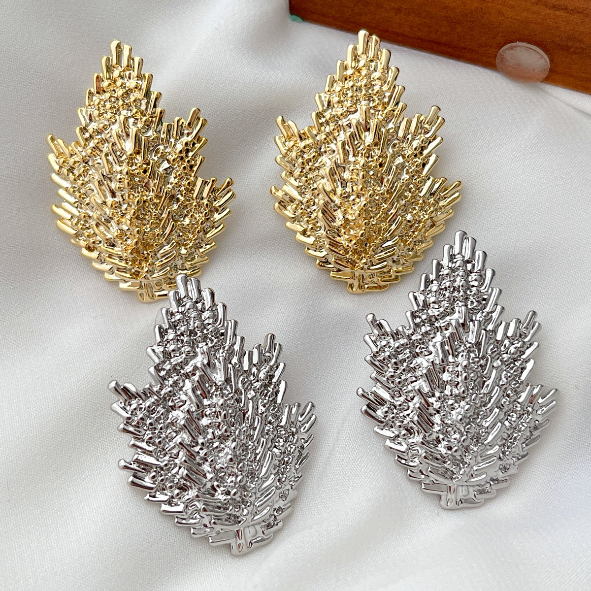 Metal Leaf Earrings
