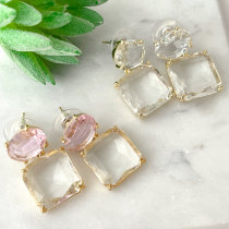 Square Crystal Earrings