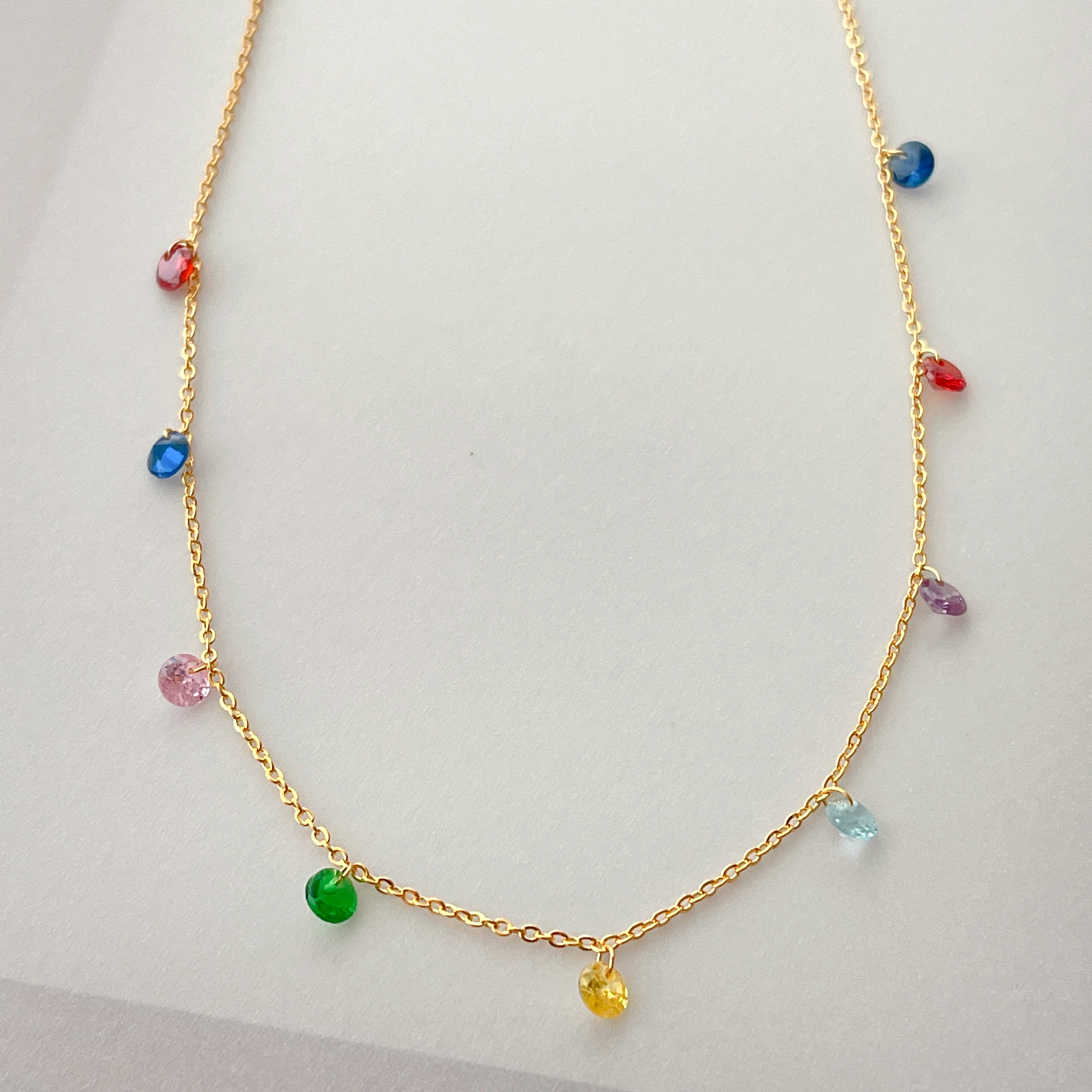Colorful Crystal Charms Necklace