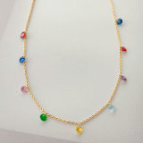 Colorful Crystal Charms Necklace