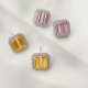 Square Zircon Stud Earrings