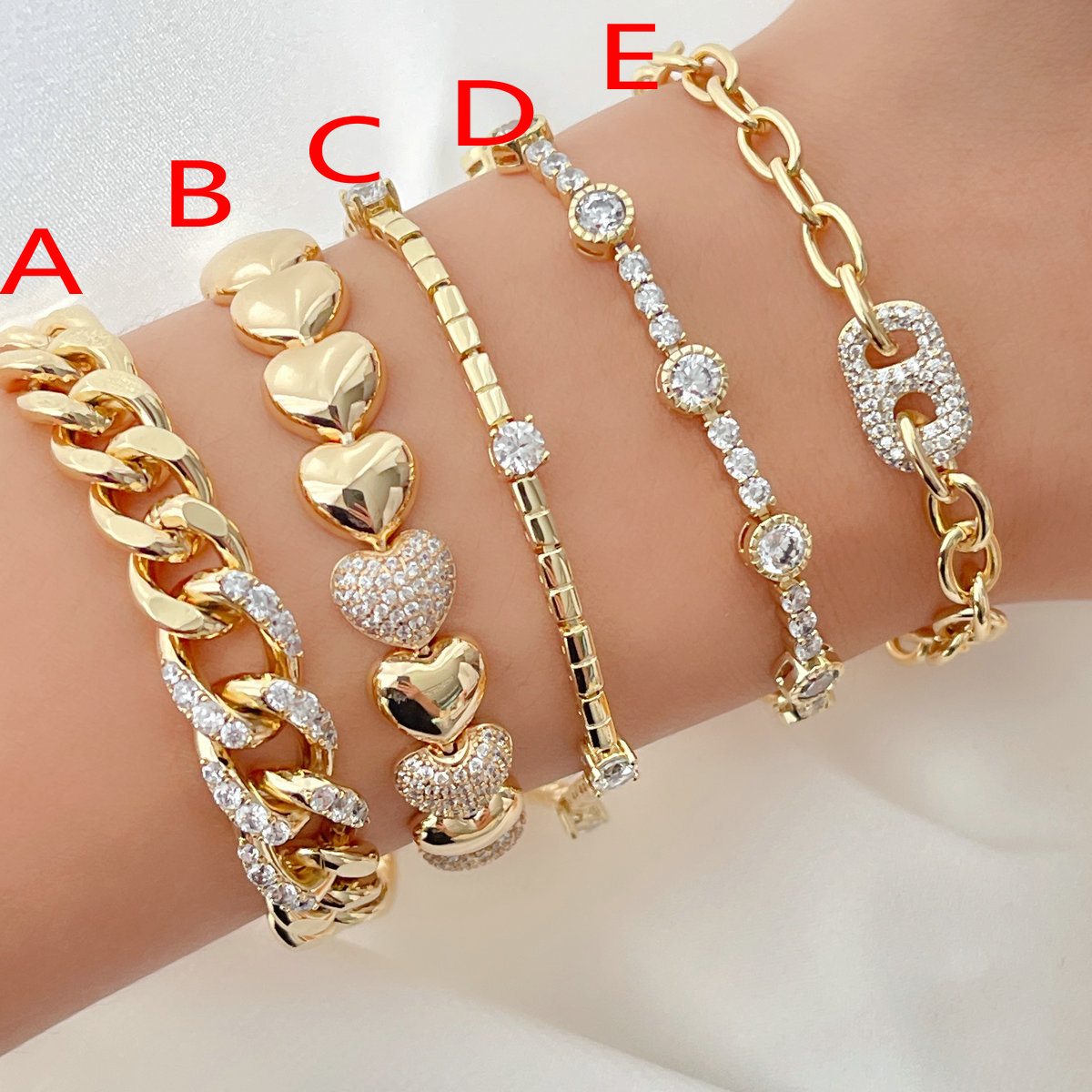 Fasion Pave Cuban Chain Bracelet