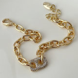 Fasion Pave Cuban Chain Bracelet
