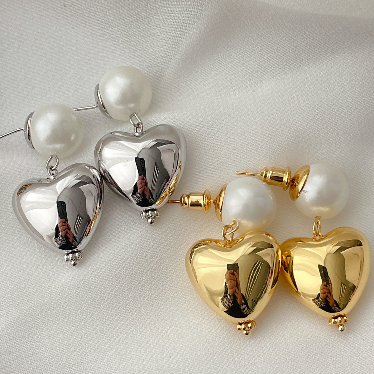 Big Heart Drop Earrings CMEDYX-2446485