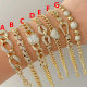 Fasion Pave Heart Chain Bracelet