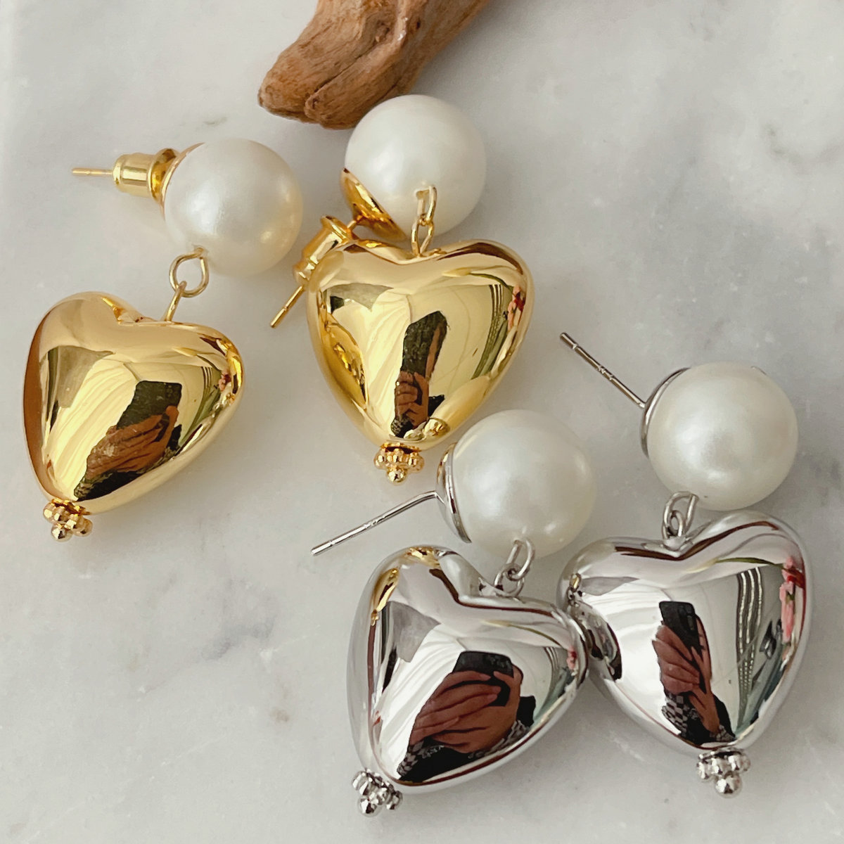 Big Heart Drop Earrings CMEDYX-2446485