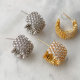 Half Moon Zircon Earrings CMEADL-2446972