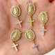 Virgin Mary Pendant With Cross Charm
