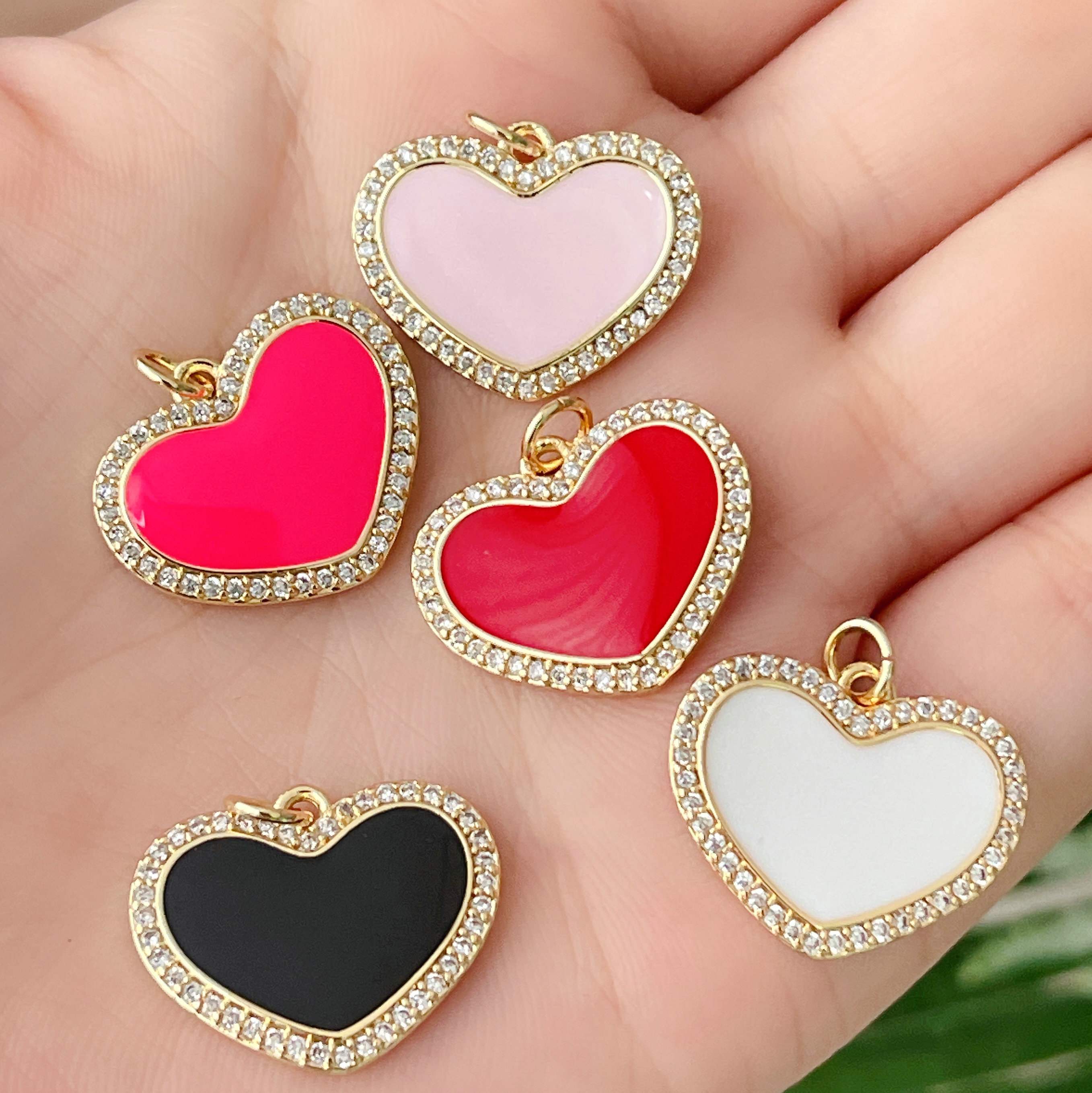 Small Enamel Heart Pendant
