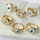 Shell Eye Adjustable Ring