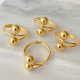 Gold Ball Adjustable Ring