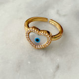 Shell Eye Adjustable Ring