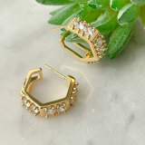 Zircon C Hoop Earrings