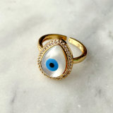 Shell Eye Adjustable Ring