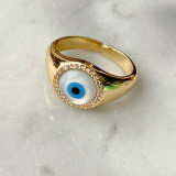 Shell Eye Adjustable Ring