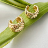 Fashion Metal Plain C Ear Cuff ( Two Piece )