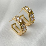 Zircon C Hoop Earrings