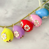 Flower Enamel Water  Drop Pendant
