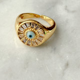 Shell Eye Adjustable Ring