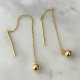Gold Ball Long Chain Earrings