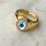 Shell Eye Adjustable Ring