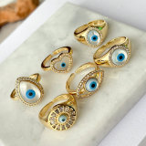 Shell Eye Adjustable Ring