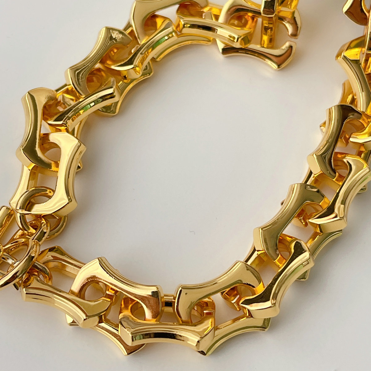 18K Gold Plated High Quality Chunky Chain Necklace 16inch