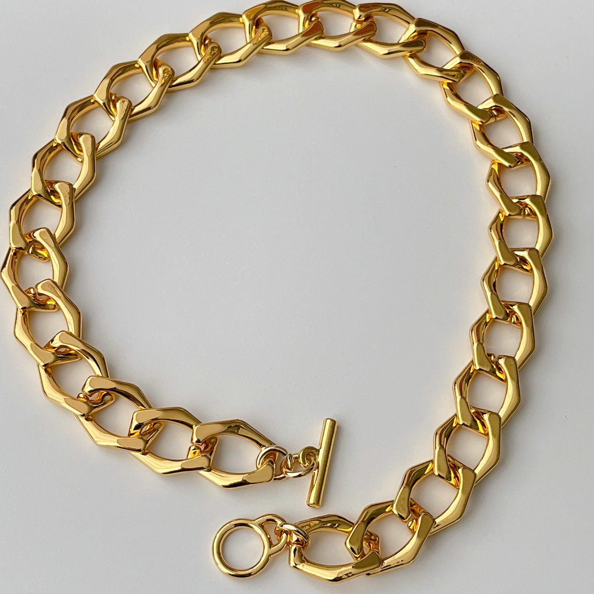 18K Gold Plated High Quality Chunky Chain Necklace 16inch