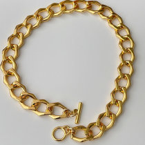 18K Gold Plated High Quality Chunky Chain Necklace 16inch