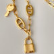 Stainless Steel Coffe Bean Chain With Lock Pendant