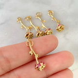 Red Rose Flower Charm