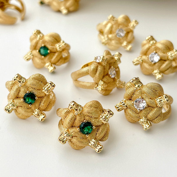 Flower Metal Adjustable Ring
