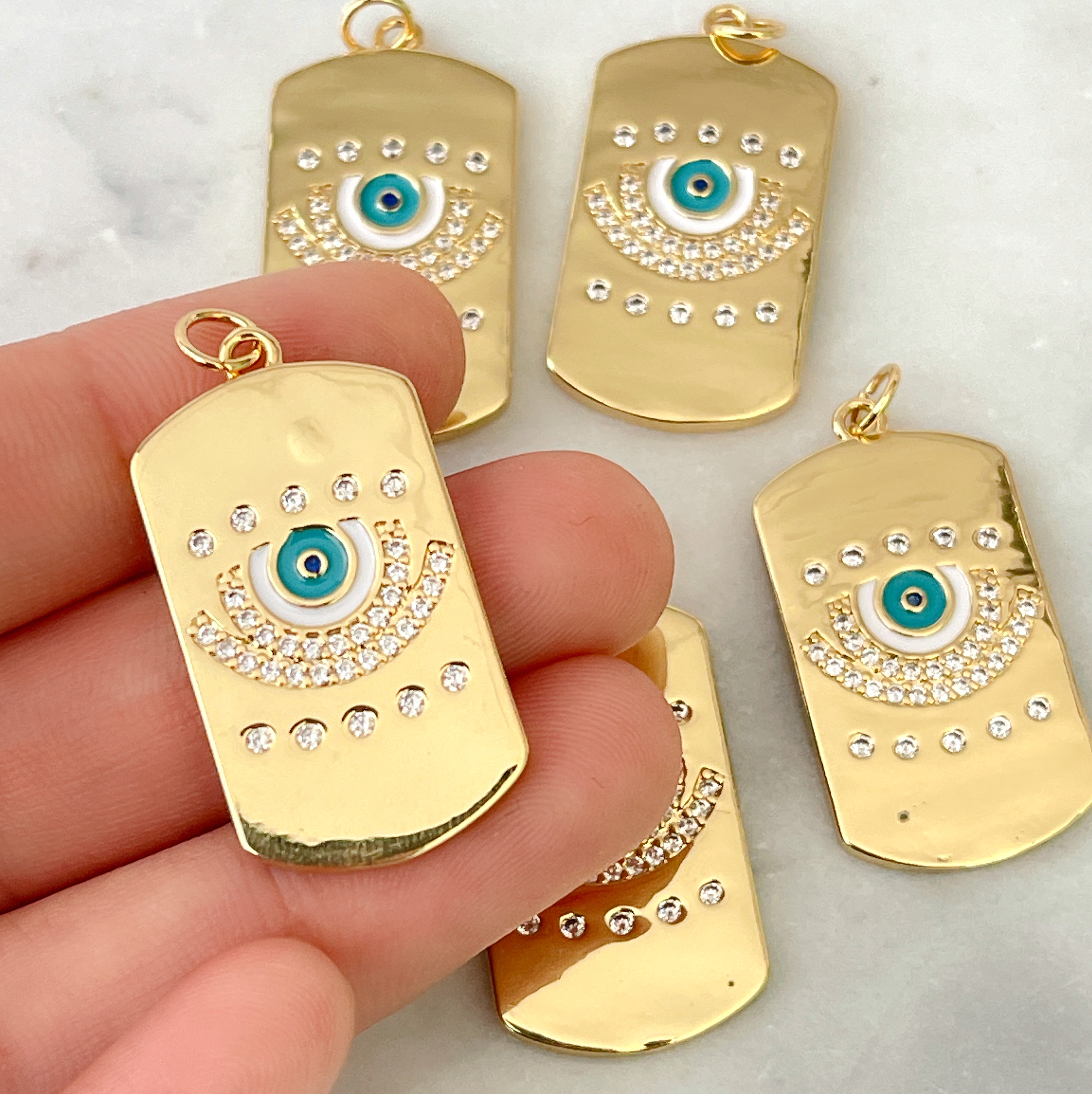 Blue Eye Tag Pendant