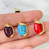 Gemstone Bean Charm
