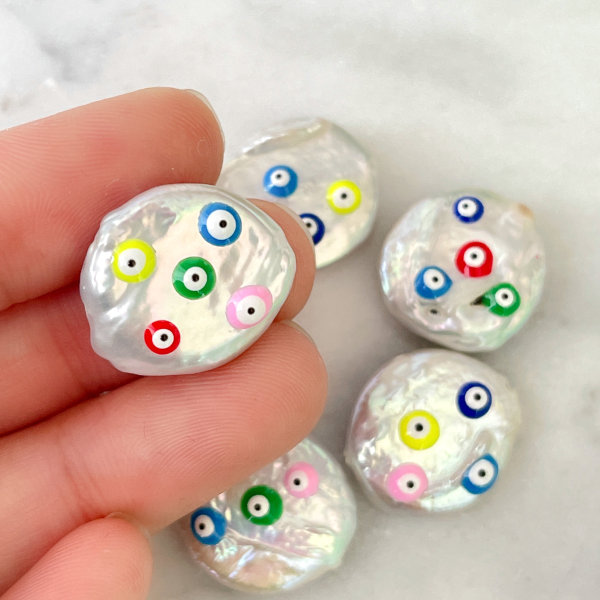 Fresh Water Pearl Eye Bead Charm