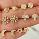 Fashion Pave Zircon Earrings Stud