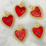 Red Enamel Heart Charm