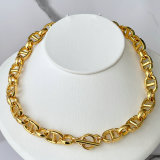 18K Gold Plated High Quality Chunky Chain Necklace 16inch