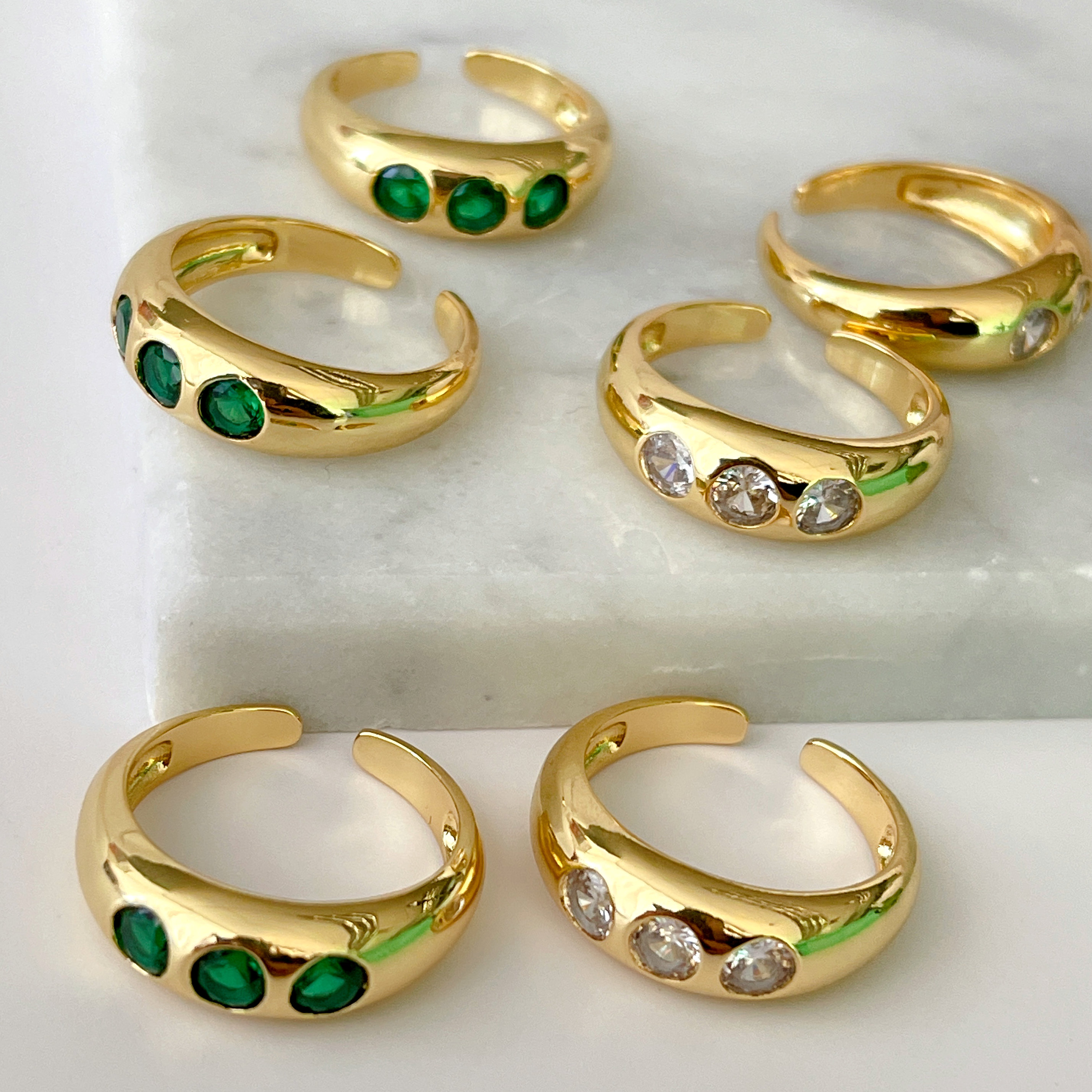 Fashion Zircon Adjustable Ring