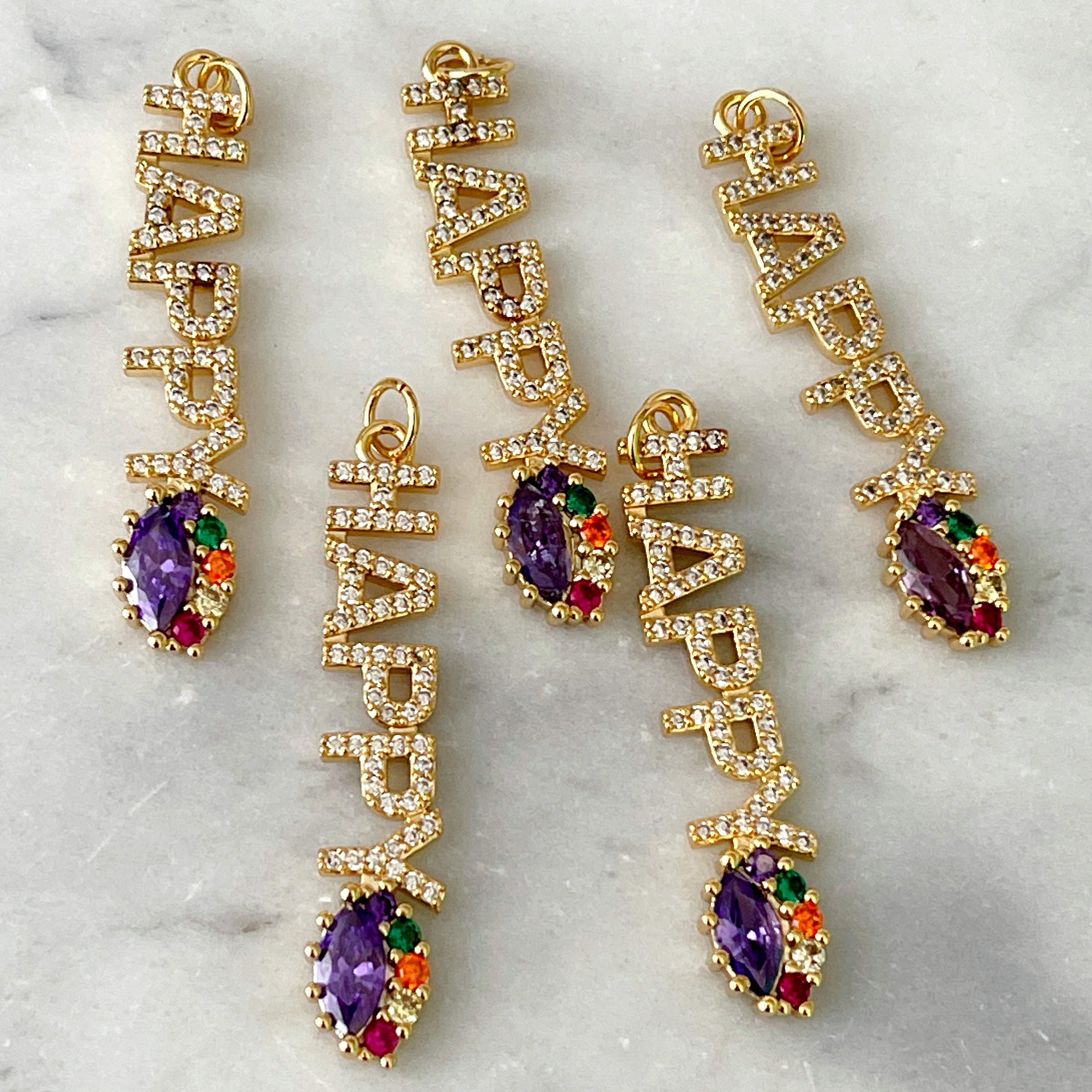 “Happy” Words Pendant