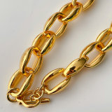 18K Gold Plated High Quality Chunky Chain Necklace 16inch
