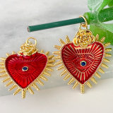 Red Enamel Heart Charm