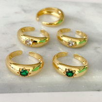 Star zircon Adjustable Ring