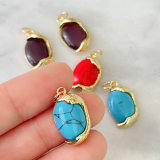 Gemstone Bean Charm
