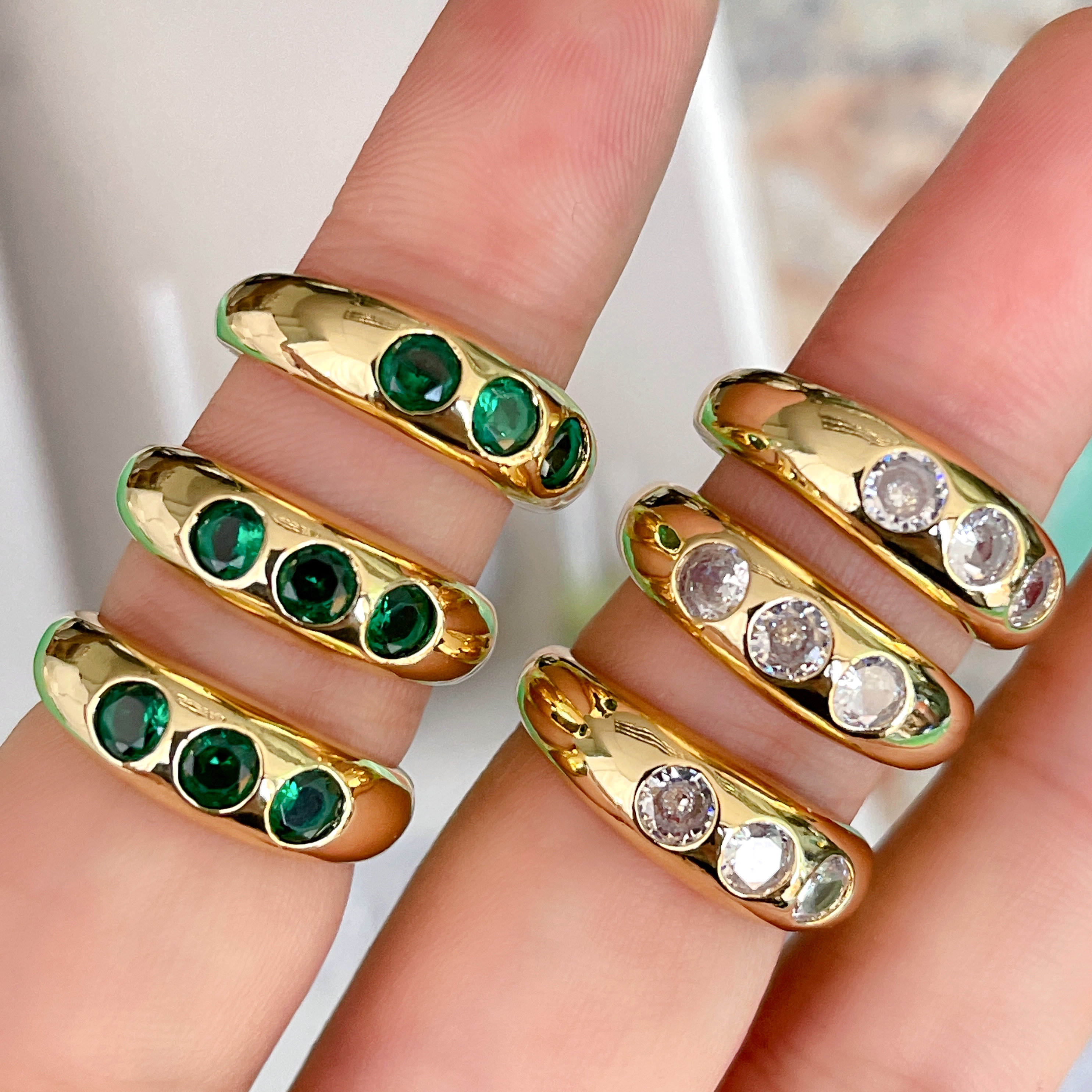 Fashion Zircon Adjustable Ring