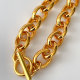 18K Gold Plated High Quality Chunky Chain Necklace 16inch